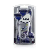 Lea Premium разовий станок 3леза 4 шт.