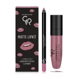 Golden Rose Matte LipKit набір рідка матова помада + олівець Blush Pink 5.5+1.6г