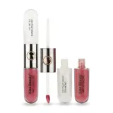 Kiss Beauty Bicolor Lip рідка помада матова + блиск для губ шимерний 2в1