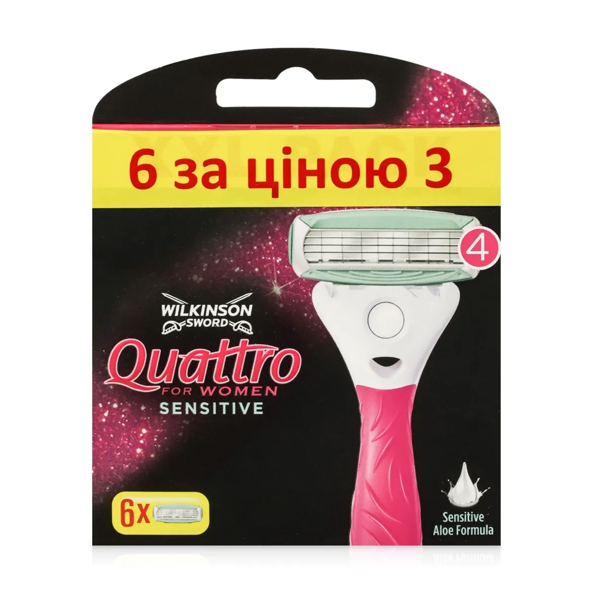 Wilkinson Quattro змінний картридж Промо 6 шт.