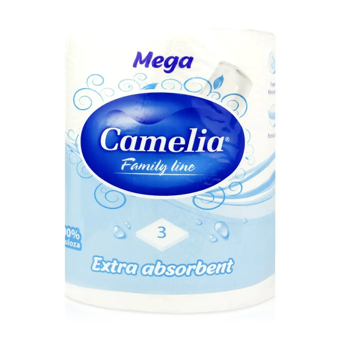 Camelia рушник паперовий 3 шари 1рул. 131листів