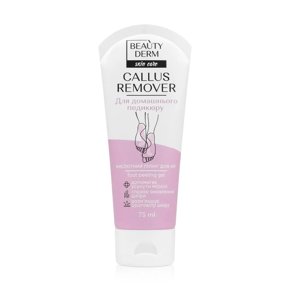 Beauty Derm гель-пілінг для ніг з ментолом 75мл
