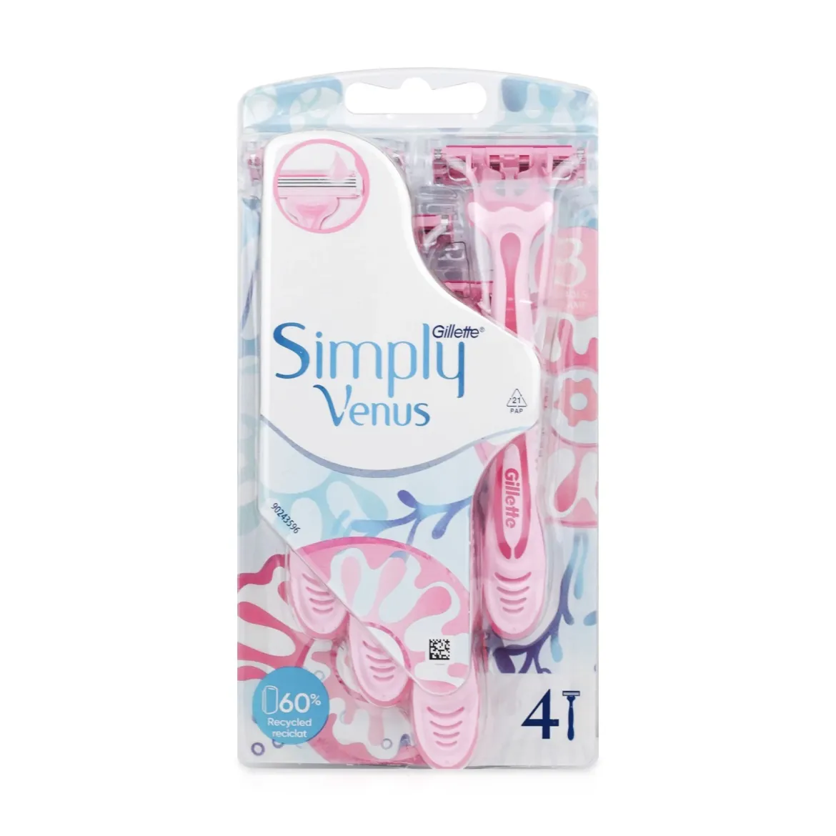 Gillette Simply Venus 3 станок разовий 4 шт.