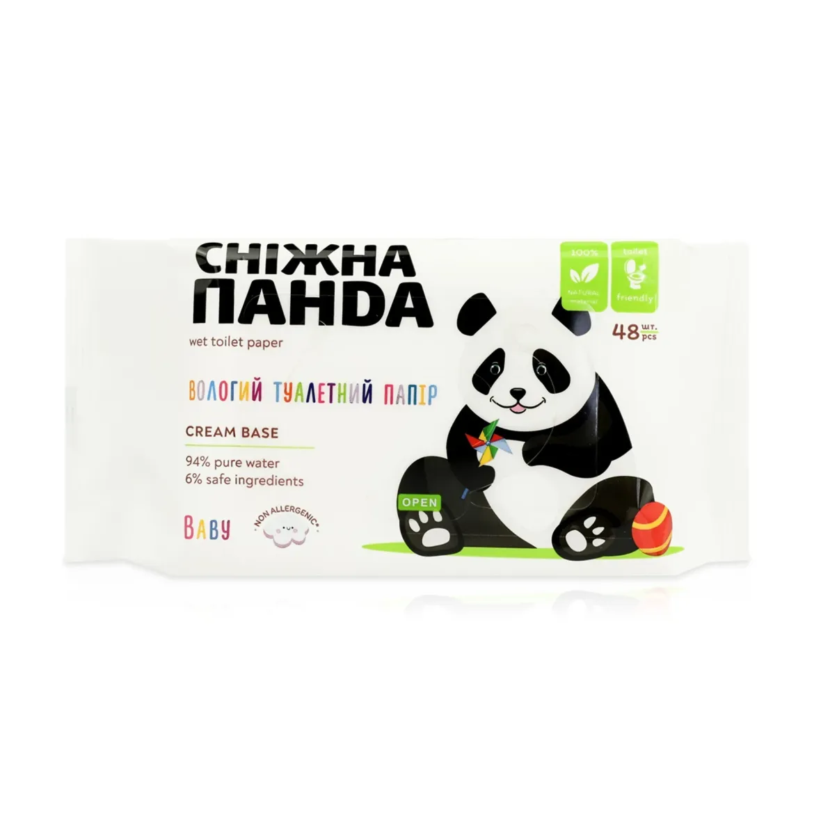 Snow Panda вологий туалетний папір Baby Cream 48 шт.