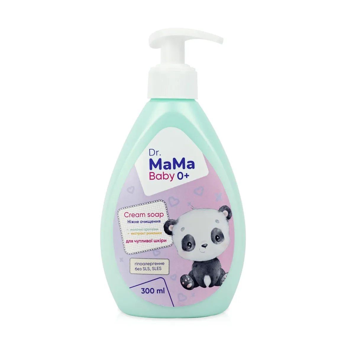 Dr.MaMa Baby 0+ для немовлят рідке мило -крем гіпоалергенний 300мл