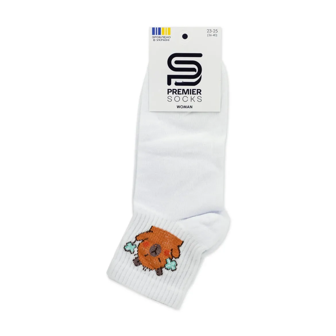 Premier Socks шкарпетки жіночі середні *15В35/2 м4 капібара білі р.23-25