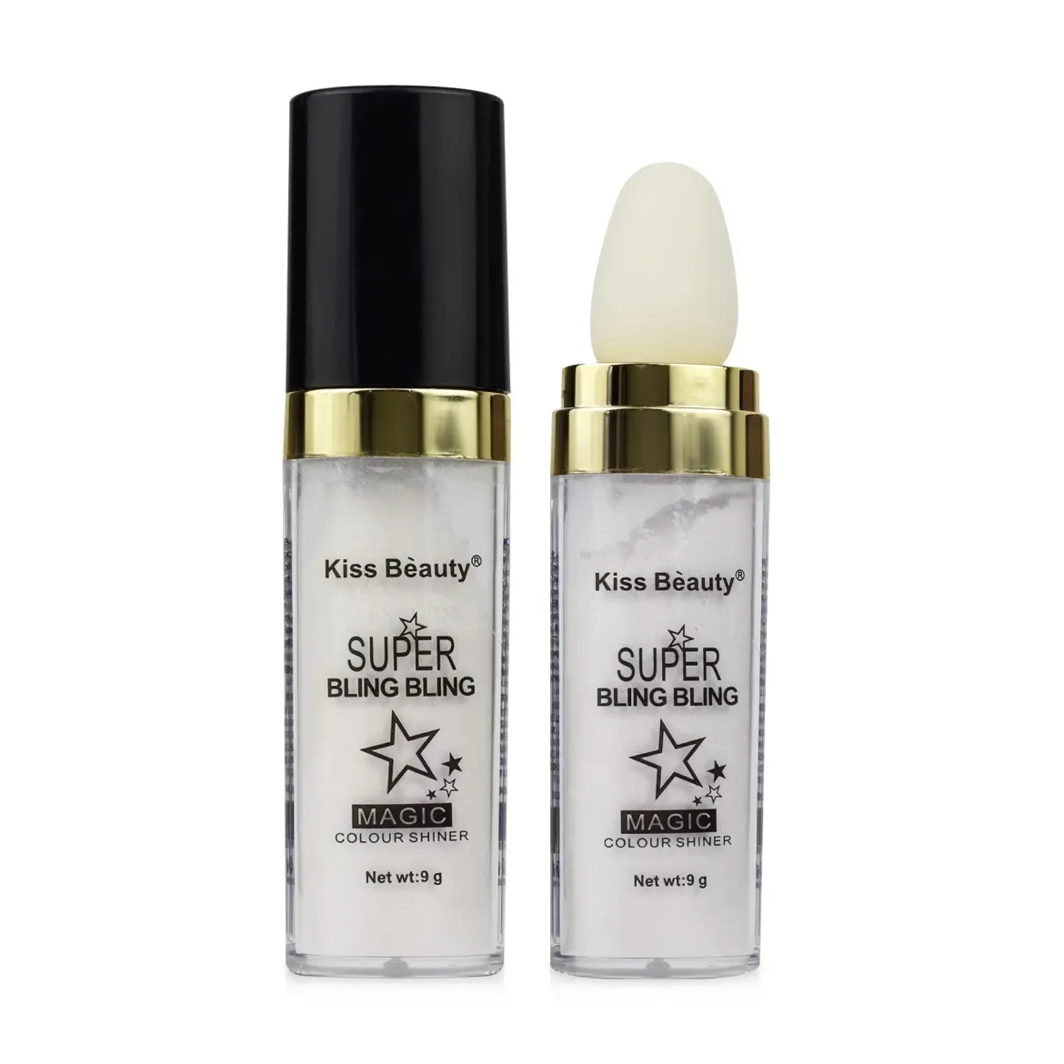 Kiss Beauty хайлайтер - пудра Super Bling Bling сріблястий 9г