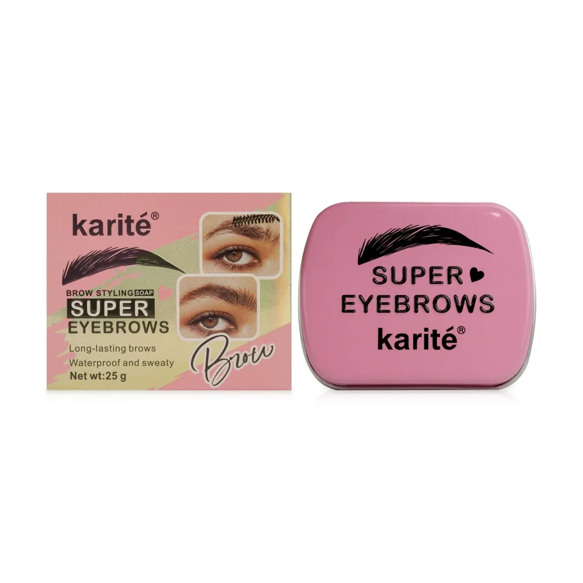 Karite мило для фіксації брів Super Eyebrows з щіточкою 25г