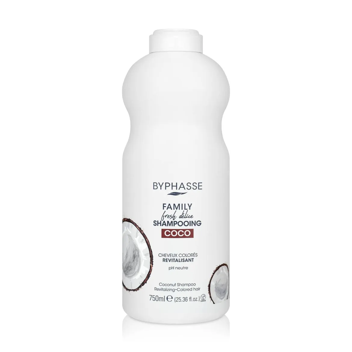 Byphasse Family Fresh Delise шампунь для фарбованого волосся з кокосом 750мл