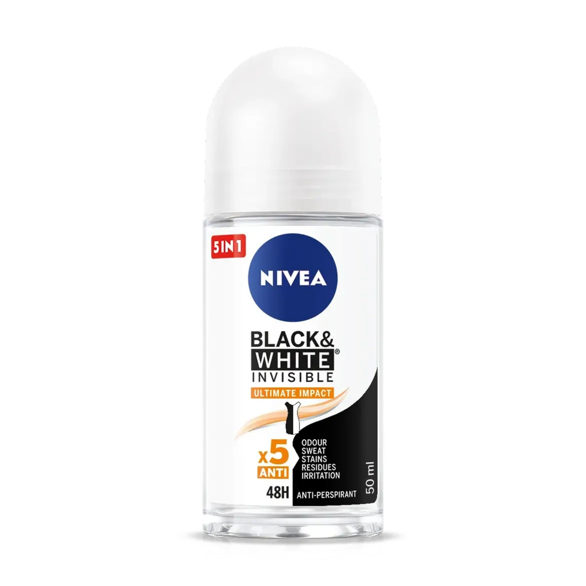 Nivea антиперспірант кульковий Black &amp; White Ultimate Impact 50мл