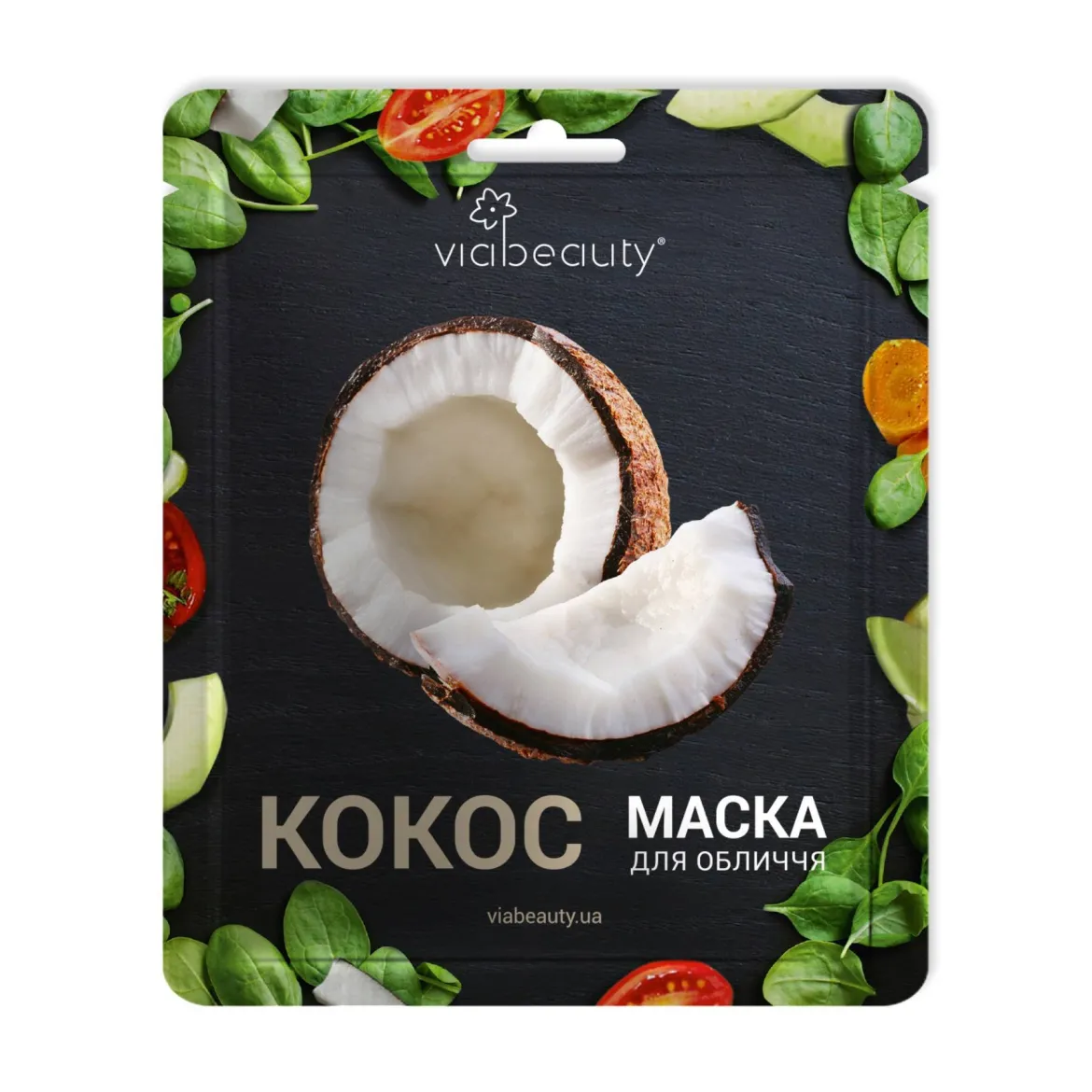 Via Beauty маска тканинна __з олією кокоса для сяяння та здоров'я шкіри