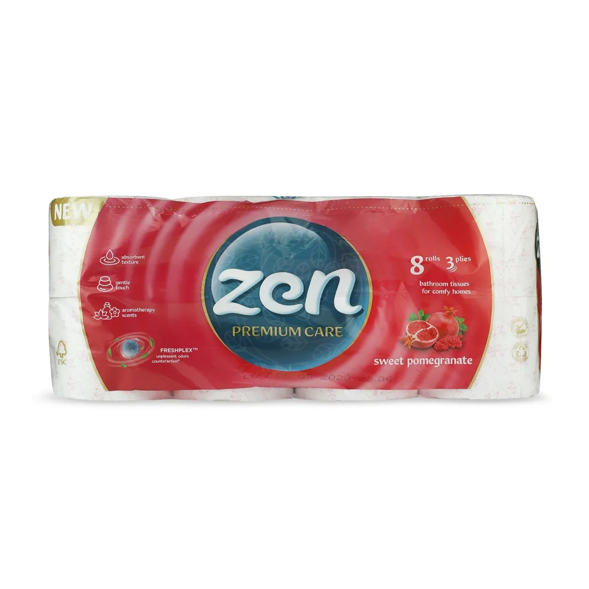 Zen Premium Care туалетний папір Sweet Pomegranate 3 шари 8 шт.