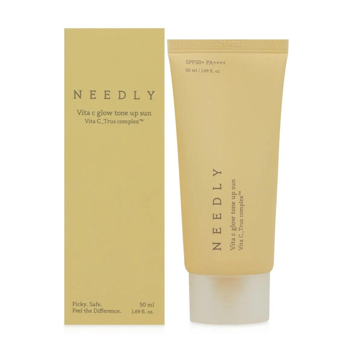 Needly Vita C Glow Tone Up сонцезахисний крем для обличчя _ефект освітлення SPF50 48мл