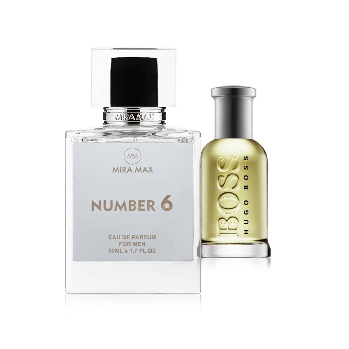 MiraMax парфумована вода для чоловіків * Number 6 vs Hugo Boss Bottled 50мл