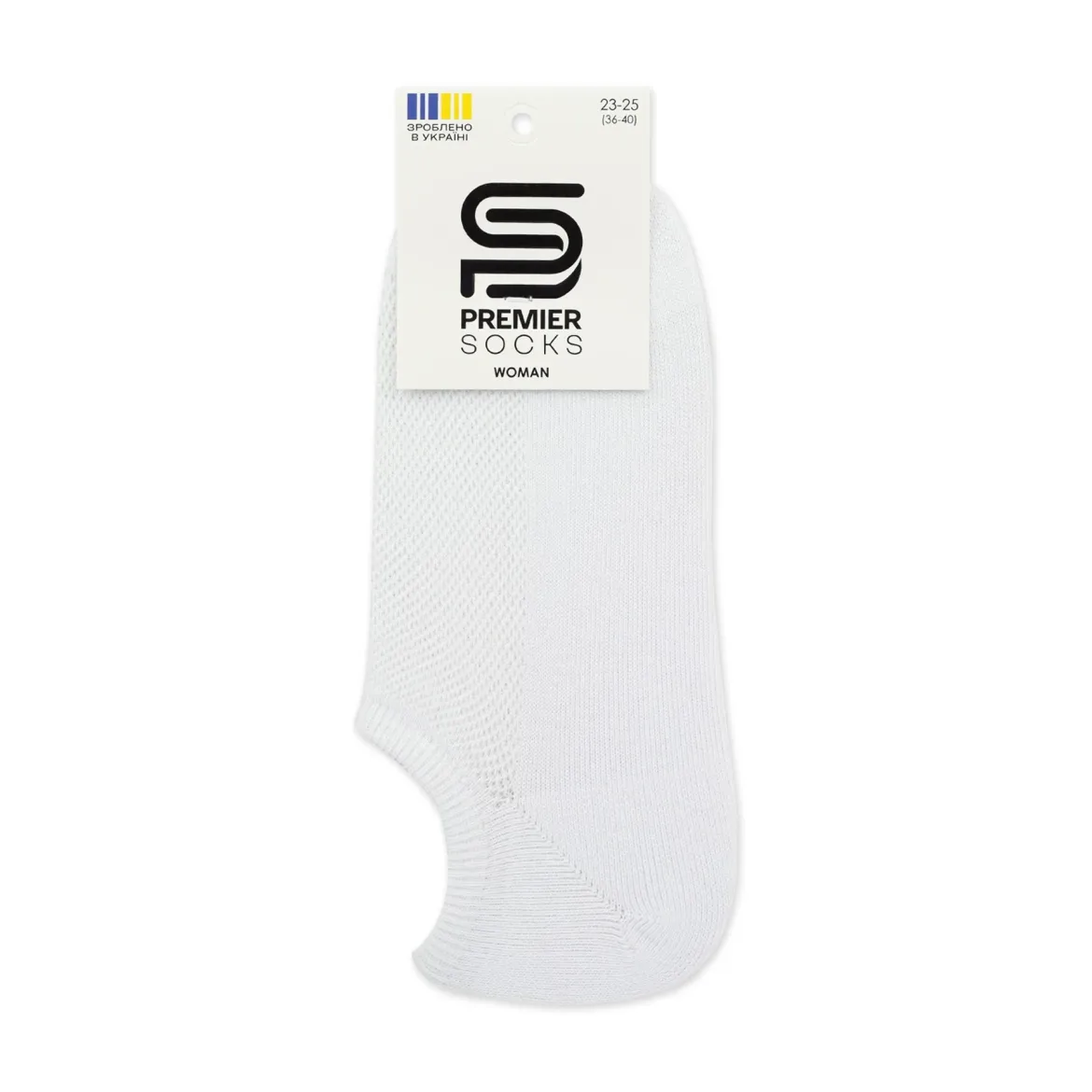 Premier Socks шкарпетки жіночі низькі 14В35/6С ультракороткі сітка білі р.23-25