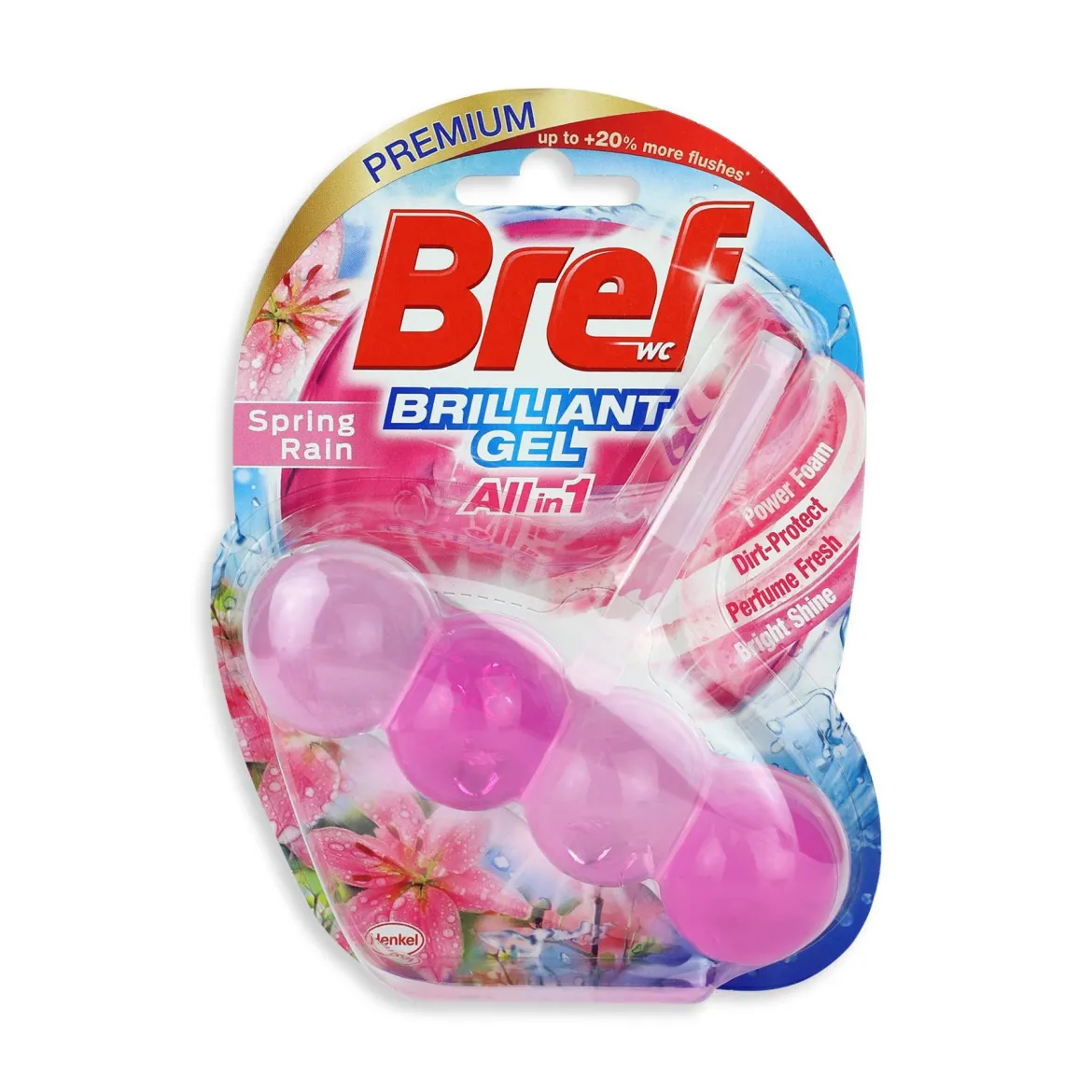 Bref Premium блок для унітазу Brilliant Gel Весняний дощ