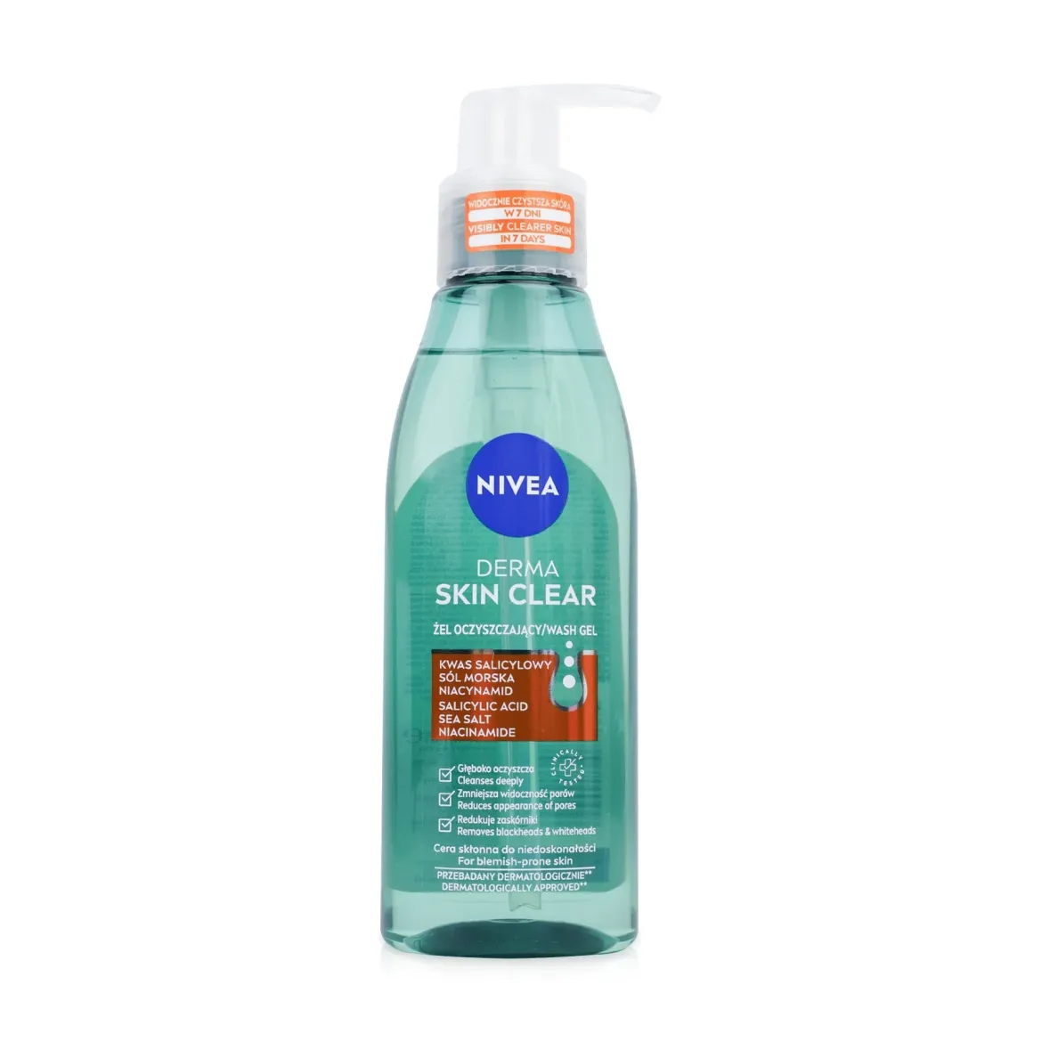Nivea Derma Skin Clear гель для вмивання _для шкіри схильної до недосконалостей 150мл