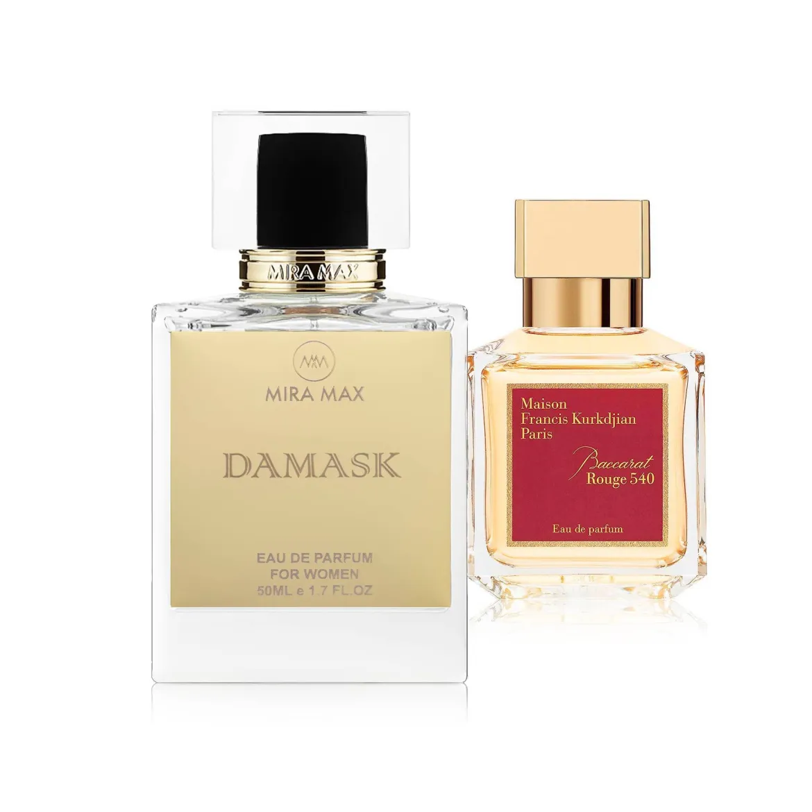 MiraMax парфумована вода для жінок Damask vs Maison Francis Kurkdjian Baccarat Rouge 540 50мл