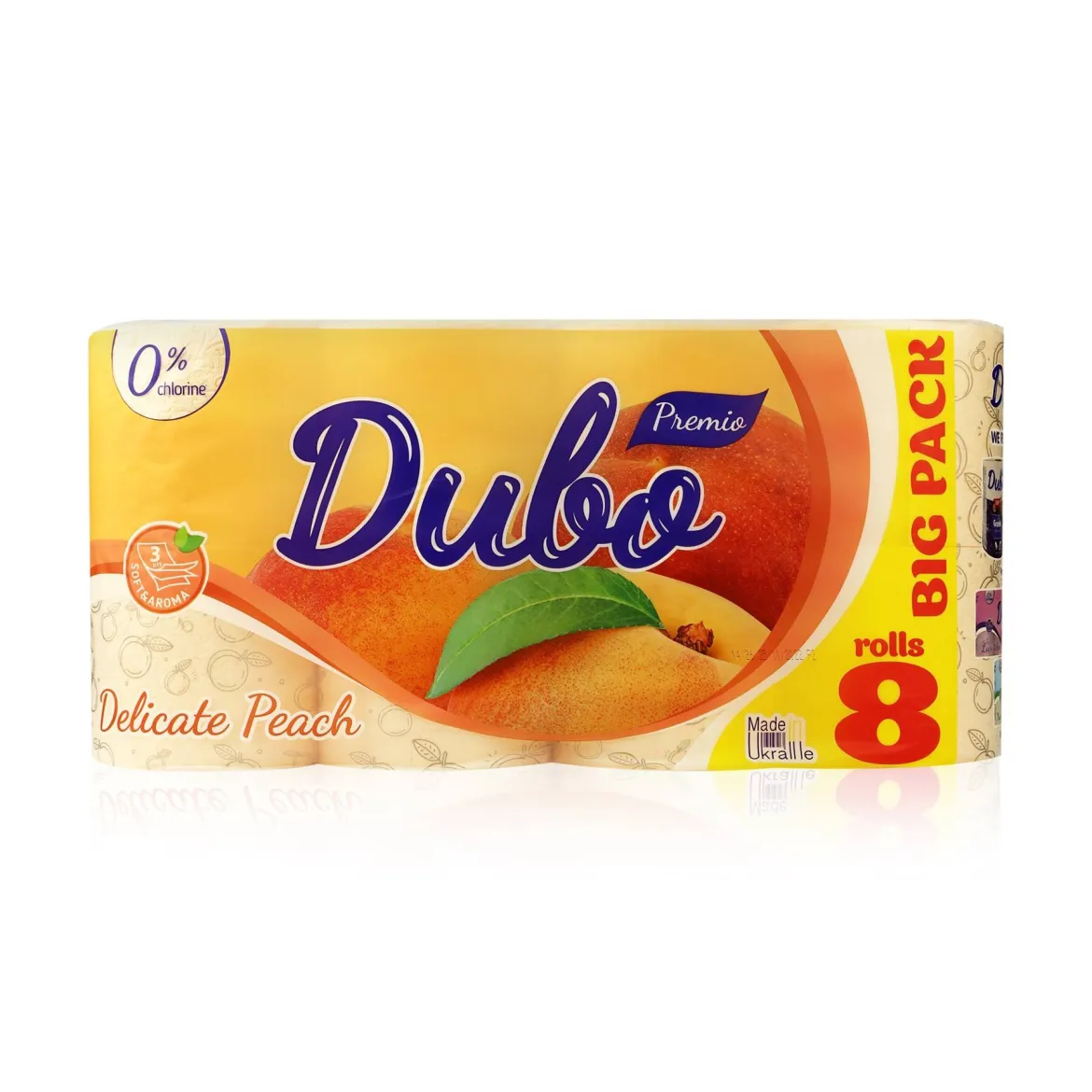 Диво Premio туалетний папір Delicate Peach 3 шари 8 шт.