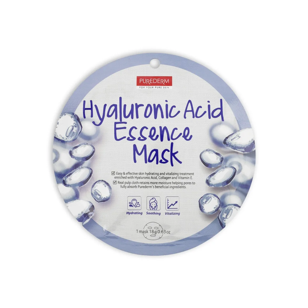 Purederm Circle маска тканинна Hyaluronic Acid Essence 18г
