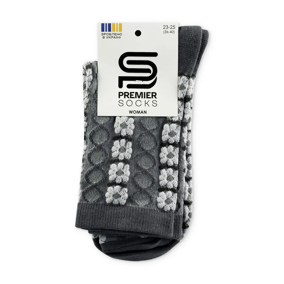 Premier Socks шкарпетки жіночі високі 14В35/13А ажурні з квітами