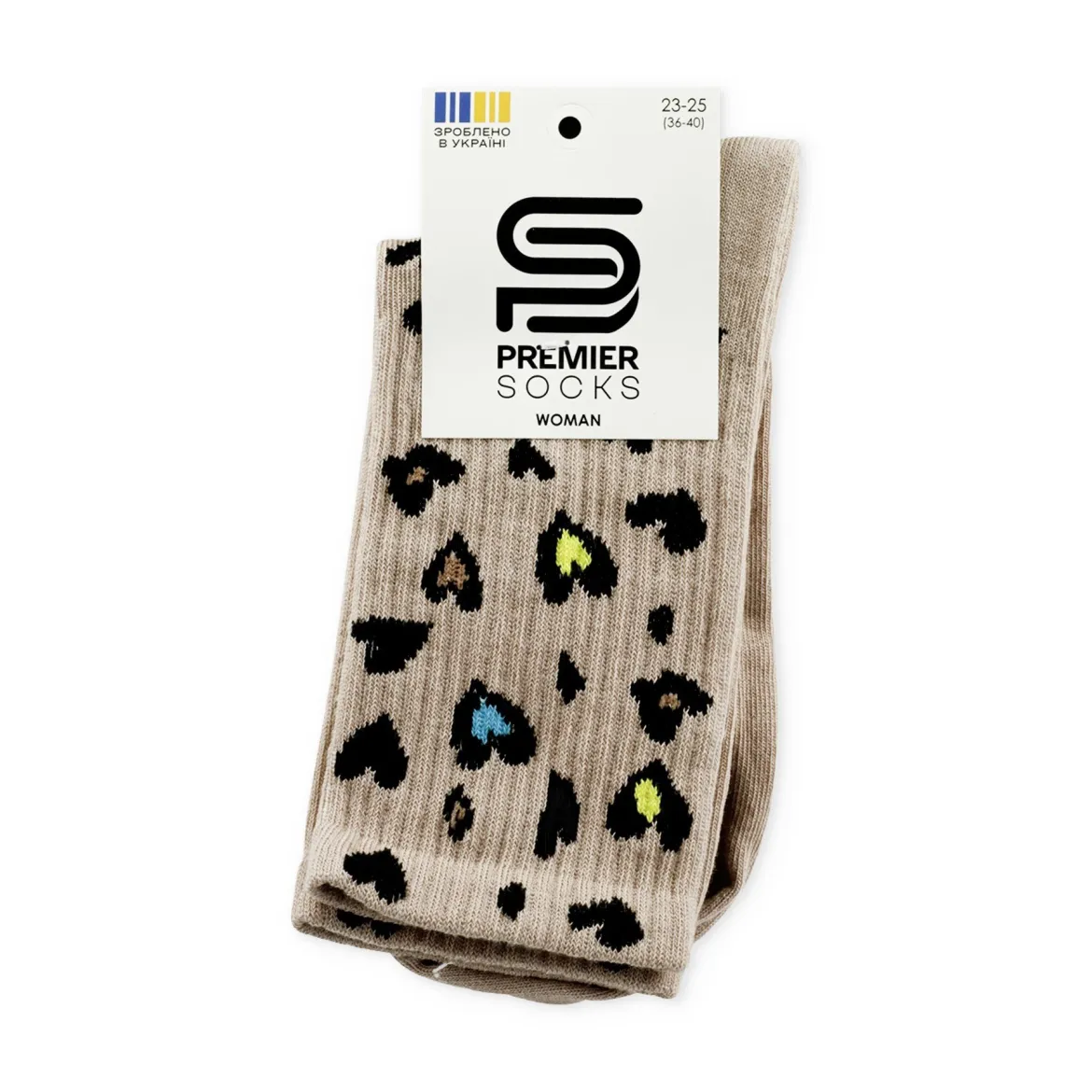 Premier Socks шкарпетки жіночі високі 17В35/13 леопард принт