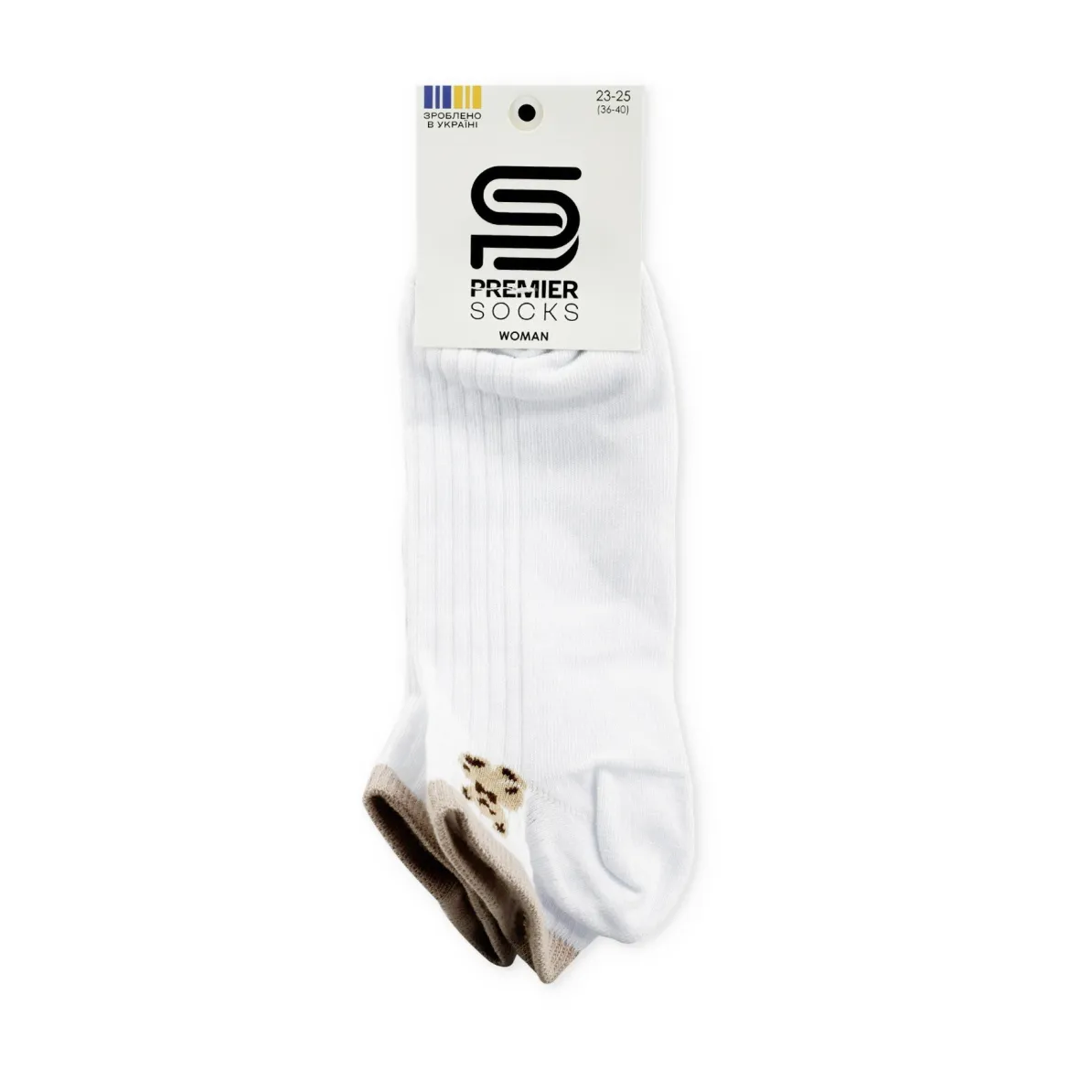 Premier Socks шкарпетки жіночі низькі 14В35/3Р рубчик з ведмедиком