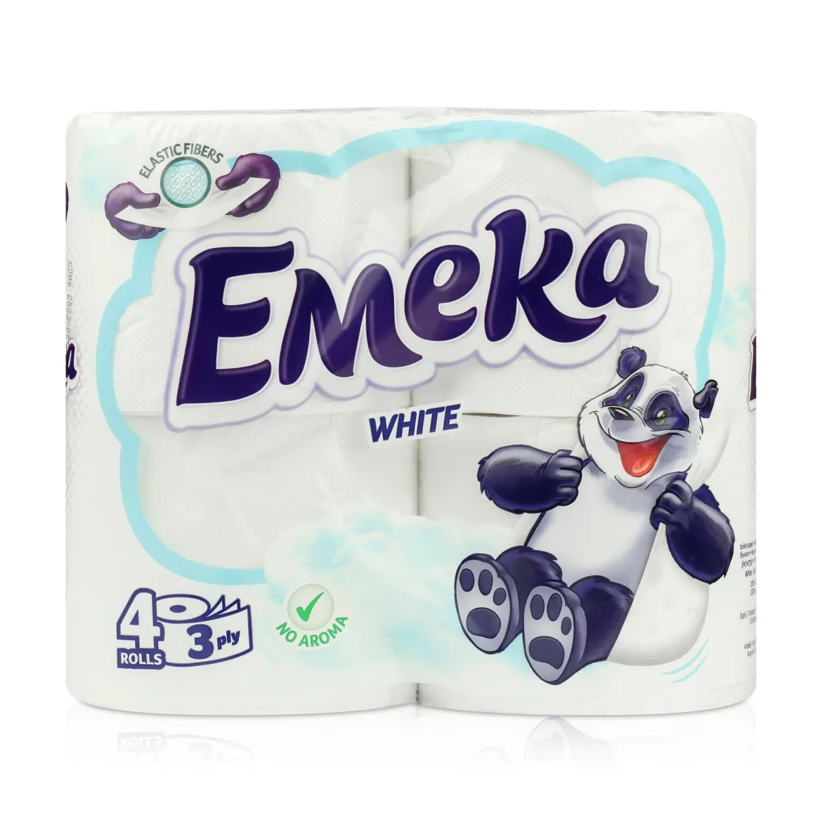 Emeka WHITE туалетний папір без запаху 3 шари 4 шт.
