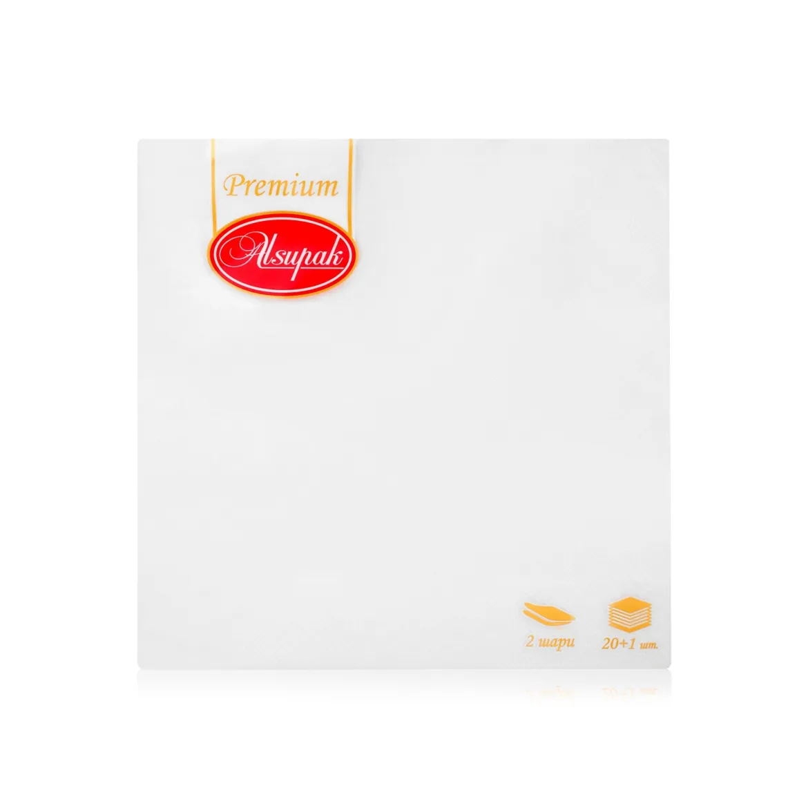 Alsupak серветки столові 33*33см 2шари білі 20 шт.