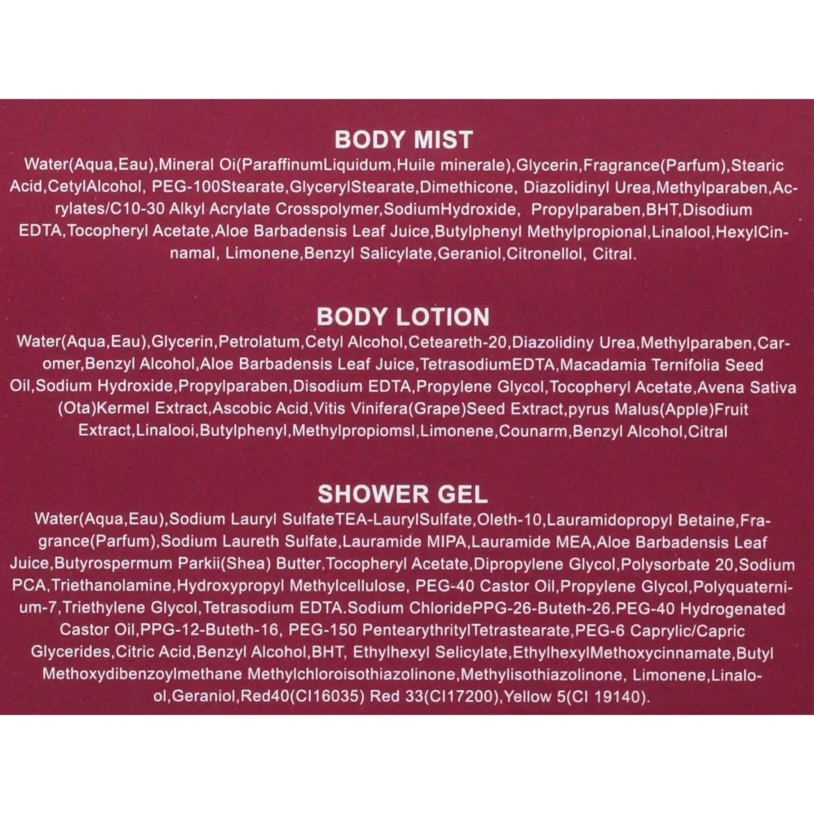 Body Philosophy парфумований набір Elixir Berry Elixir (250мл+250мл+250мл) — Photo 1