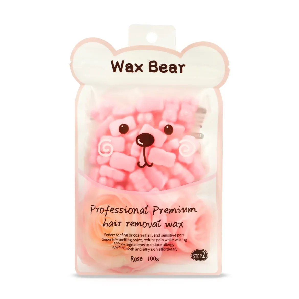 Waxkiss Bear боби для депіляції Rose 100г