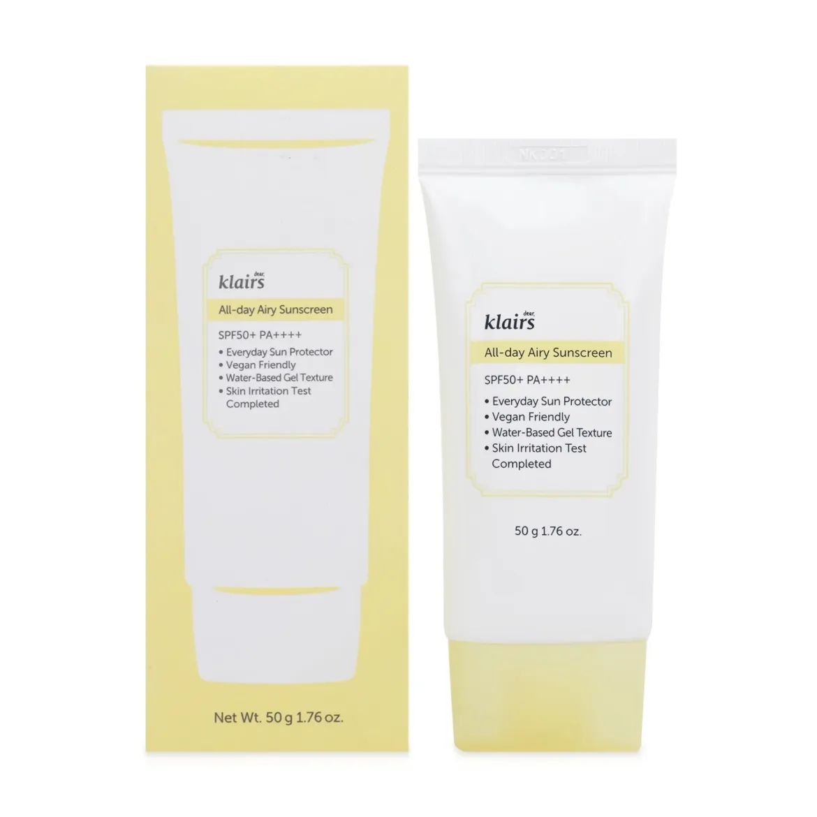 Dear Klairs All-day Airy сонцезахисний крем для обличчя SPF50