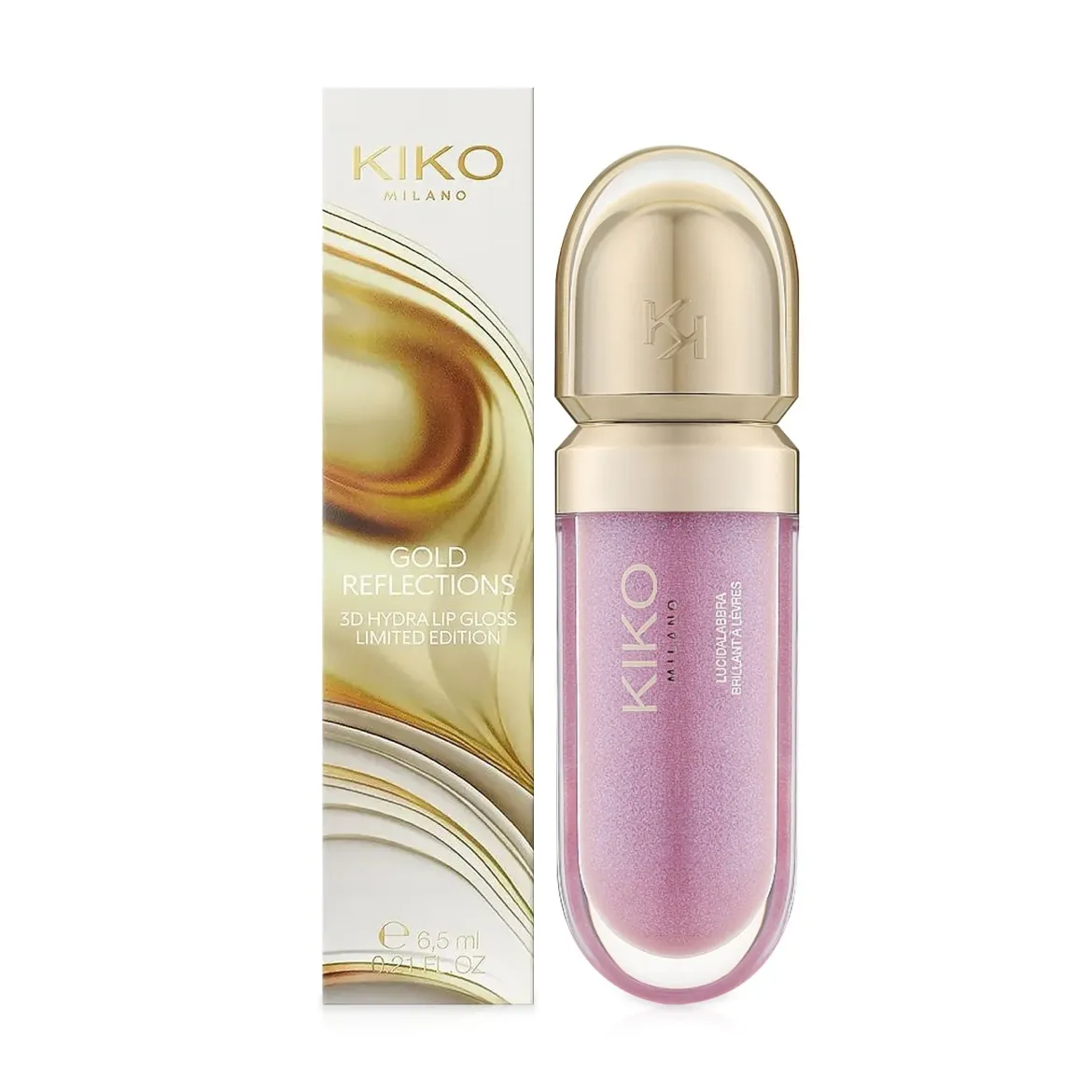 Kiko Milano 3D блиск для губ Limited Edition Gold Reflections Glowing Lilac 6.5мл
