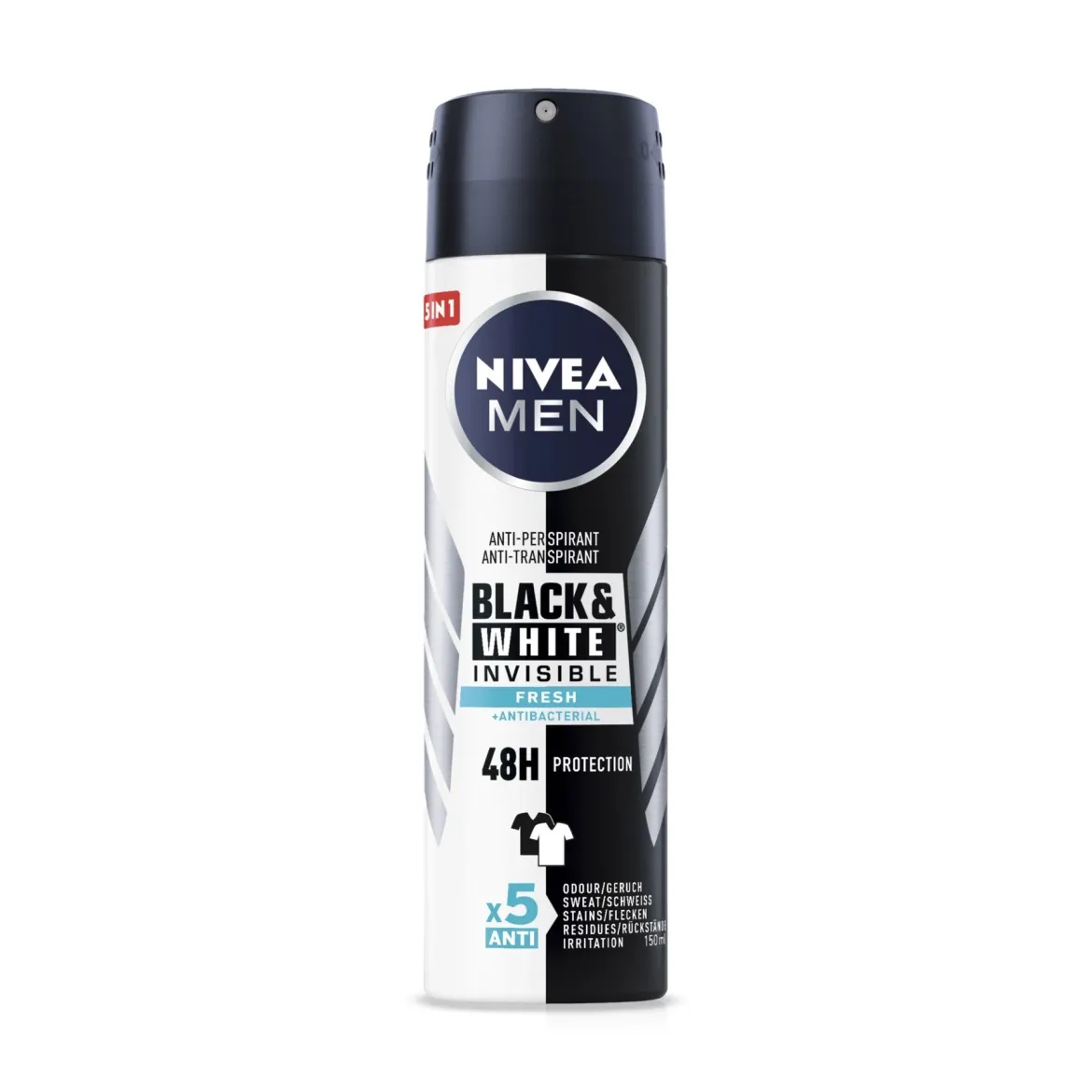 Nivea антипенрспірант спрей чол Black &amp; White Fresh 150мл