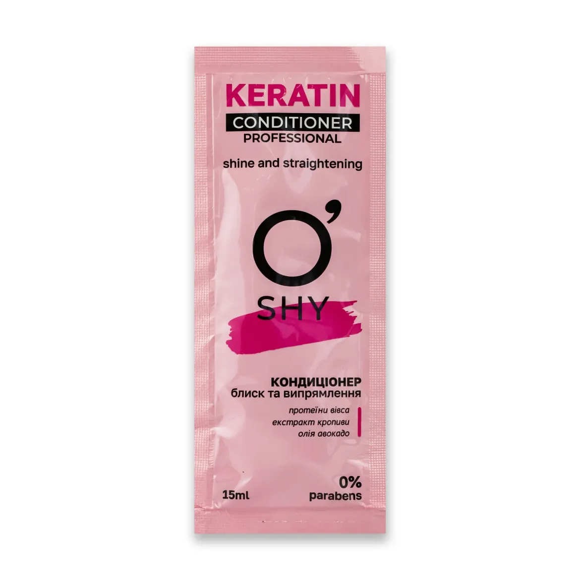 O'Shy кондиціонер Keratin блиск та випрямлення волосся 15мл
