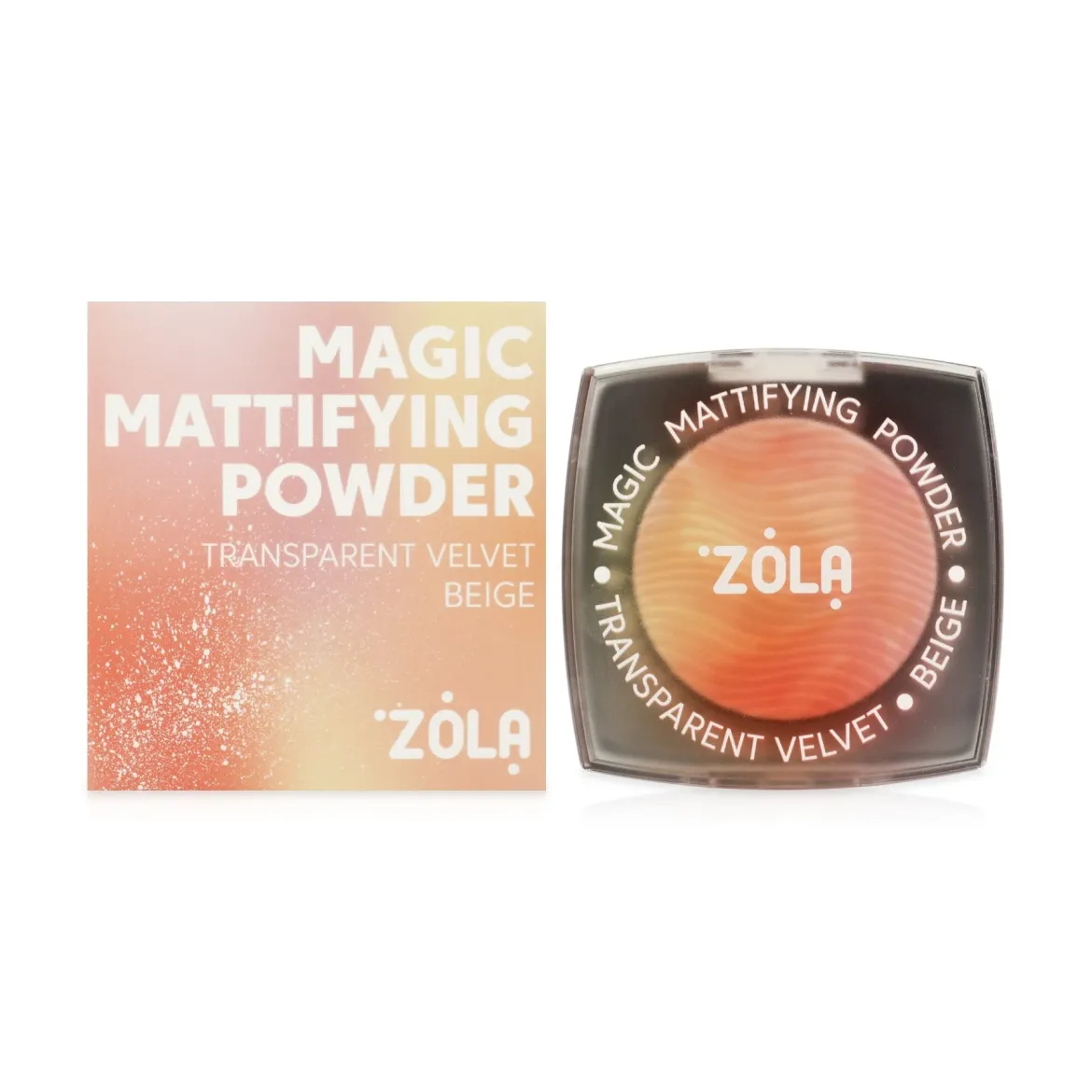 ZOLA Magic Mattifying Powder компактна пудра прозора
