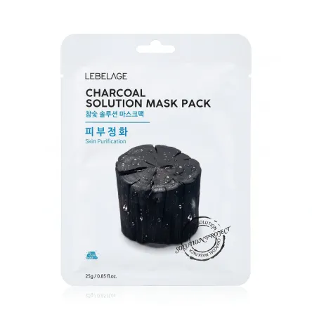 Lebelage маска тканинна Charcoal глибоке очищення 25г