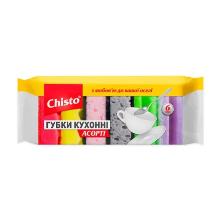 Chisto губка для посуду Асорті 6 шт.