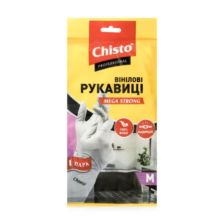 Chisto рукавички вінілові Mega strong M 1 шт.