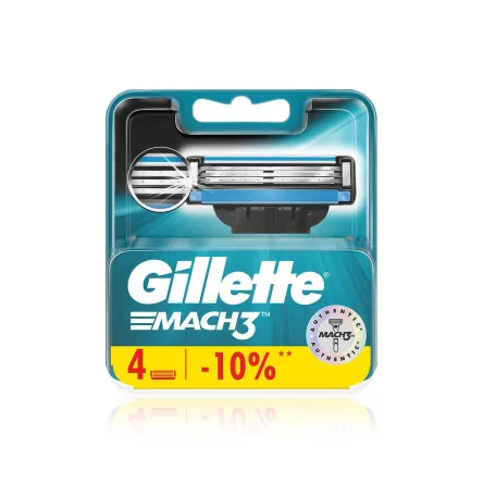 Gillette Mach3 картридж 4 шт.