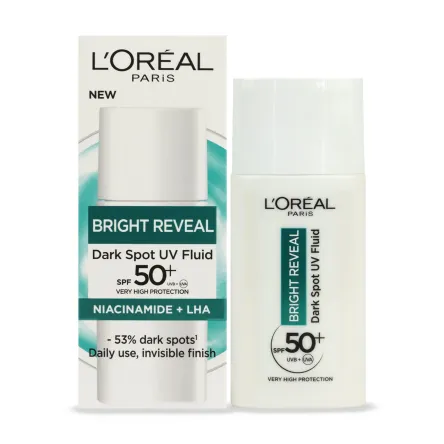 L'Oreal Paris Braight Reveal сонцезахисний флюїд проти пігментних плям SPF50