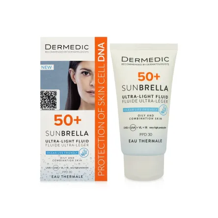 Dermedic SUNBRELLA крем захисний для жирної та комбінованої шкіри SPF50 40мл