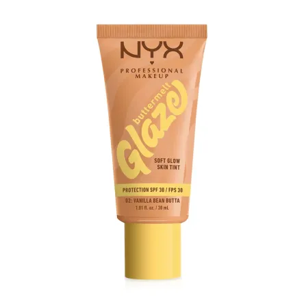 NYX Professional Makeup Buttermelt Glaze тональна основа - тінт сяюча