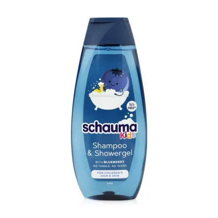 Schauma KIDS дитячий шампунь -гель для душу Чорниця 400мл