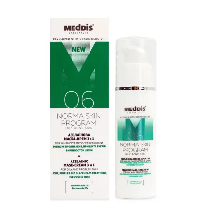 Meddis Norma Derm Program крем-маска азалеїнова 3в1 30мл