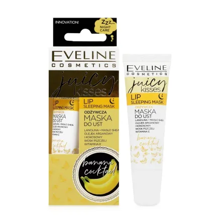 Eveline Cosmetics Juicy Kisses маска для губ Banana Cocktail 12мл