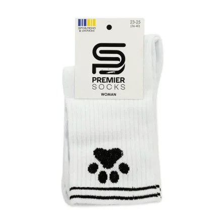Premier Socks шкарпетки жіночі високі 15В35/1* лапка білі р.23-25
