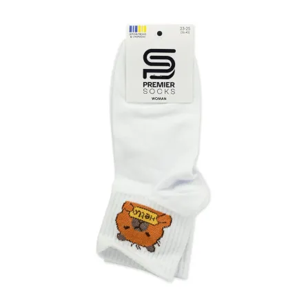 Premier Socks шкарпетки жіночі середні 15В35/2 м5 капібара білі р.23-25