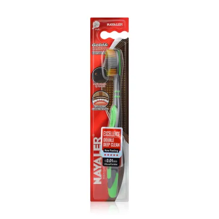 Nayaler зубна щітка Gold and Carbon bristles