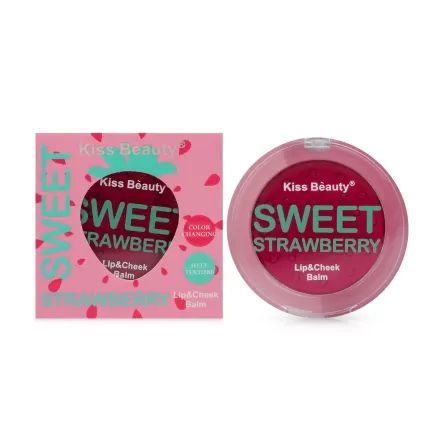 Kiss Beauty рум'яна - тінт для губ та щік Sweet Strawberry 4.3г